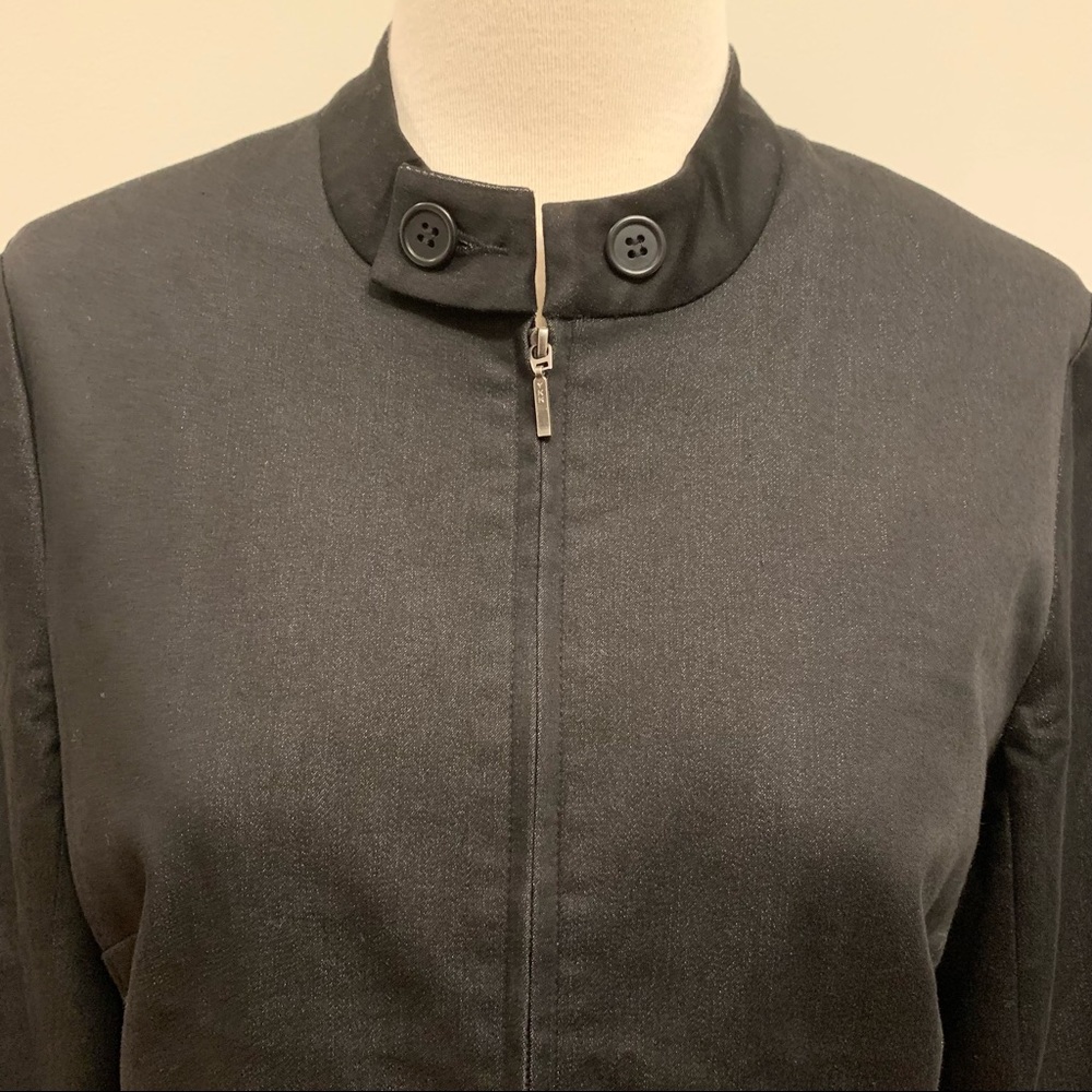 Jacob Women’s Black Zipped Cotton Blend Lightweight Jacket, Size 9/10 - Picture 5 of 12